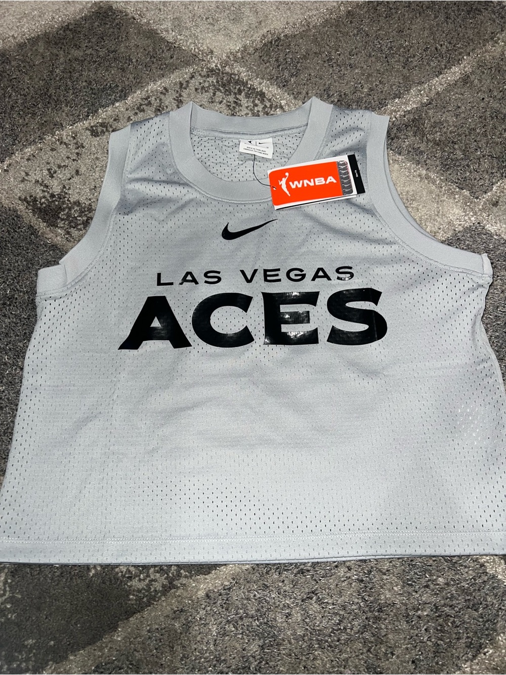 Las Vegas Aces Nike WNBA mesh Jersey featuring black lettering size Med